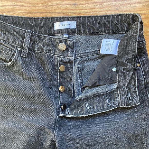 Anine Bing Frida Jeans - Charcoal sz 27 - Picture 3 of 5
